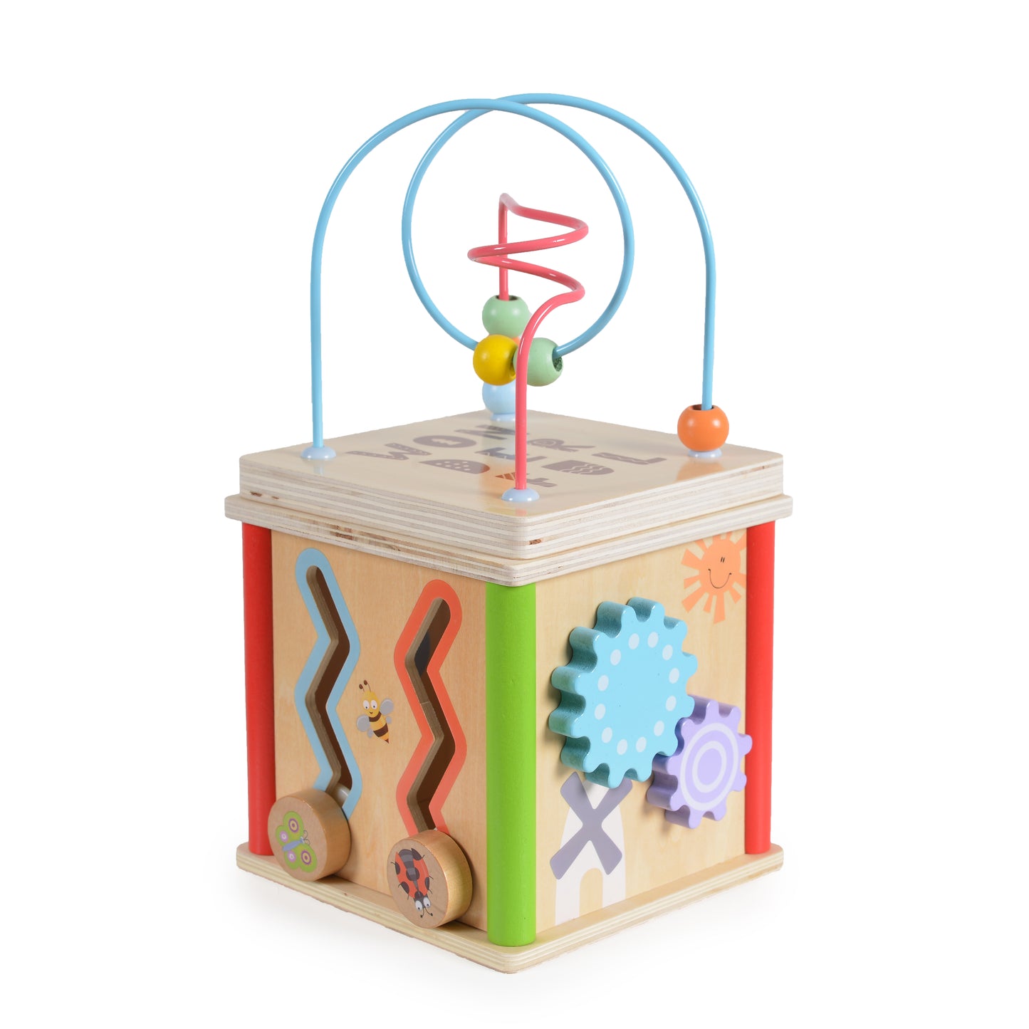Moni wooden activity cube - oktatójáték