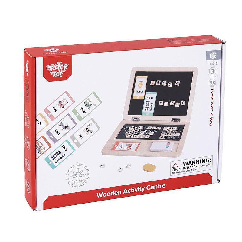 Tooky Toy fából készült kisgyerek laptop