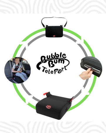 BubbleBum TelePort háttámla nélküli ülésmagasító – R129 (i-Size) minősítéssel