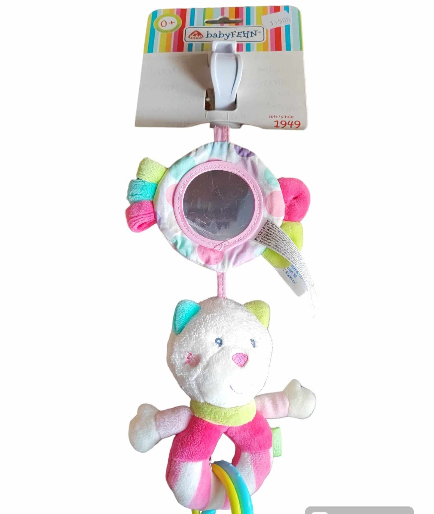 Baby Fehn babakocsira rögzíthető plüss cica