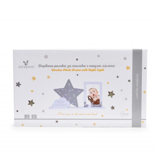 Cangaroo Wooden fényképtartó és éjszakai fény egyben - BBLOVE | Bababolt és webshop