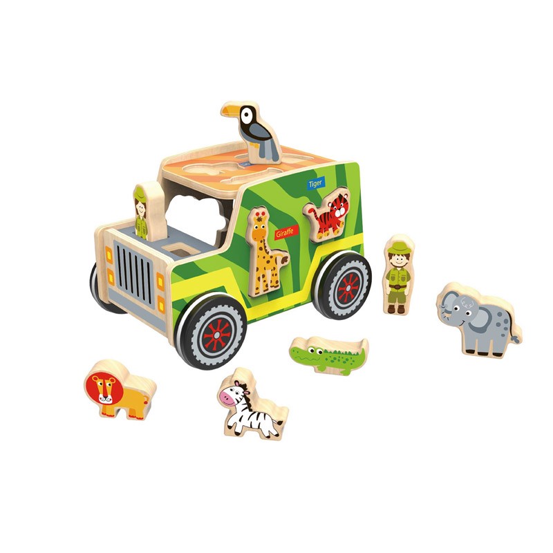 Tooky Toy Safari jeep fa puzzle