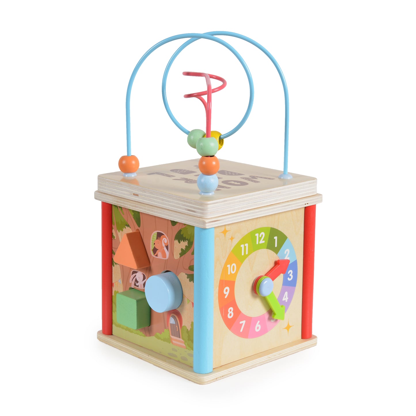 Moni wooden activity cube - oktatójáték