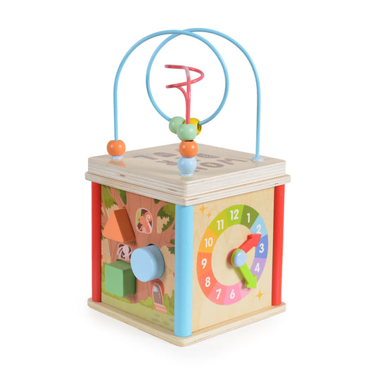 Moni wooden activity cube - oktatójáték