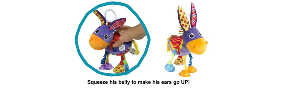 Tomy Lamaze Squeezy a csacsi plüss játék