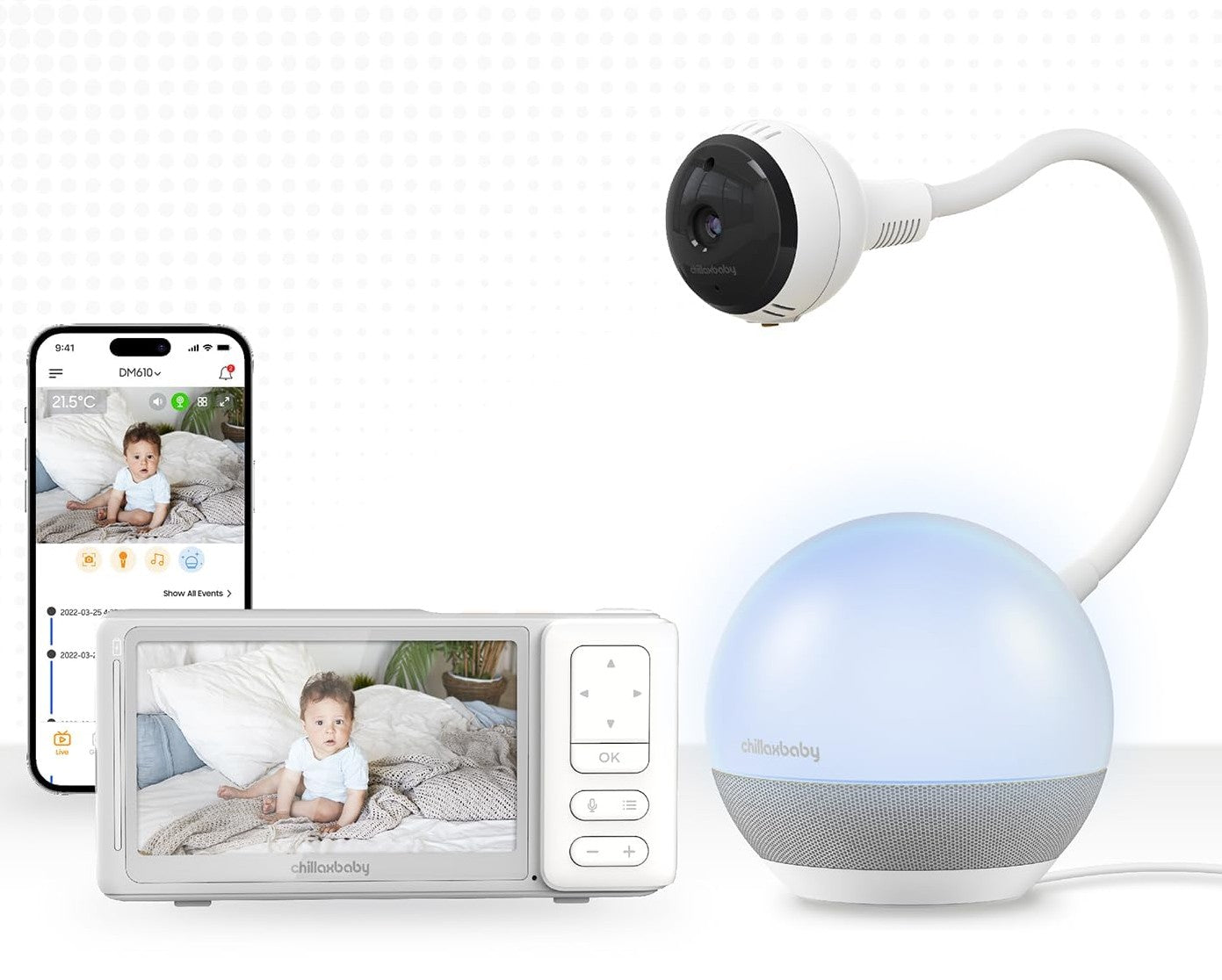 Chillax DM610 Giraffe 360° forgatható wifis kameás bébiőr