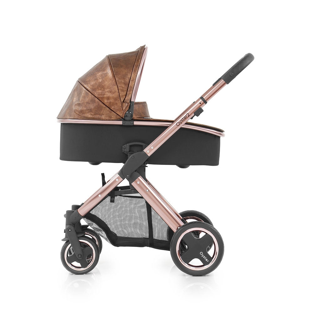 Babystyle Oyster 2 Chassis Rose Gold Copper Fabric babakocsi szett