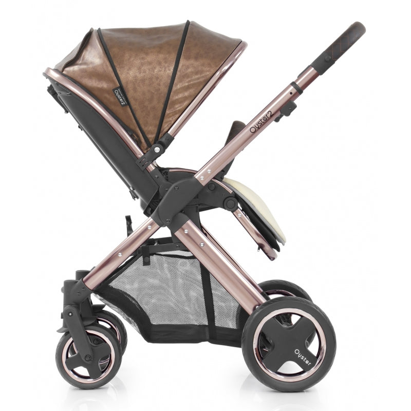 Babystyle Oyster 2 Chassis Rose Gold Copper Fabric babakocsi szett