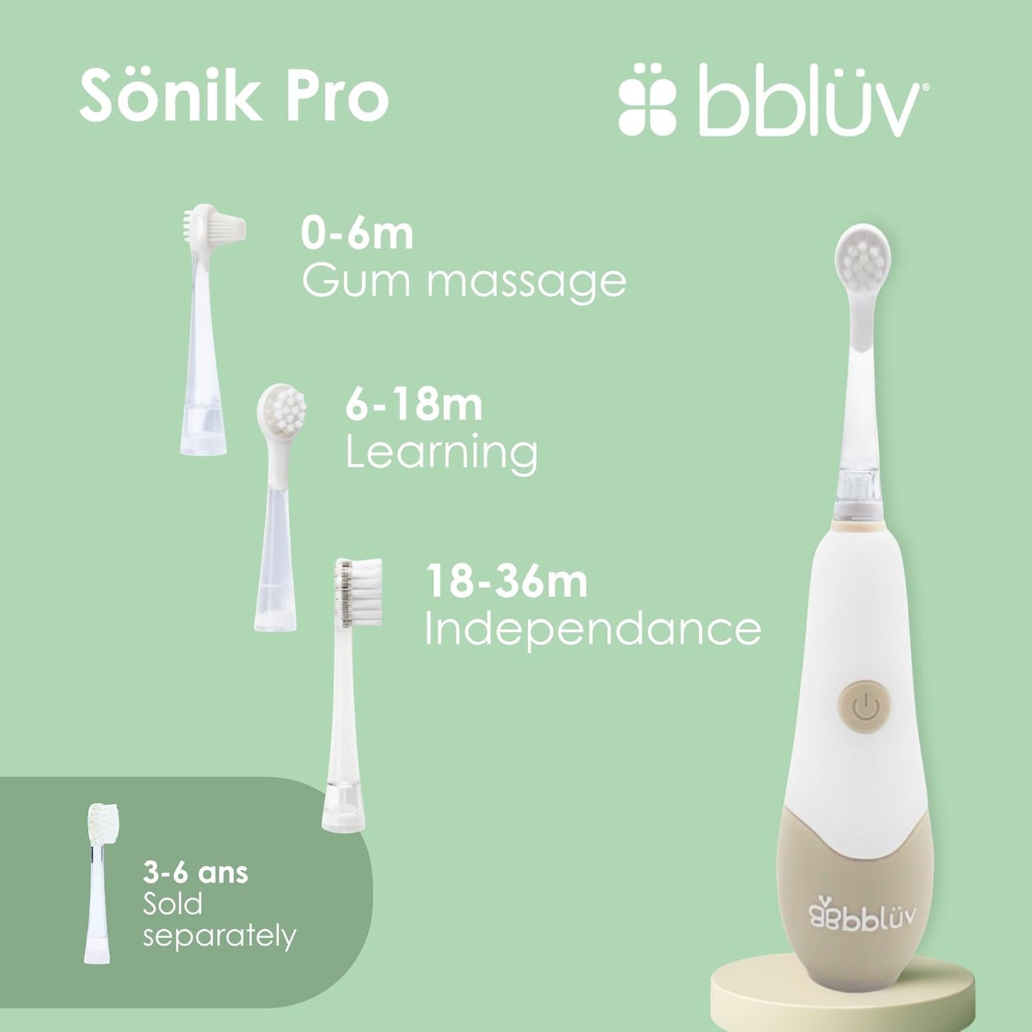 Bblüv Sönik Pro tölthető akkumulátoros kisgyerek fogkefe