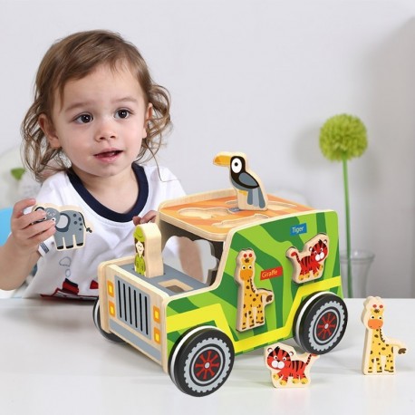Tooky Toy Safari jeep fa puzzle