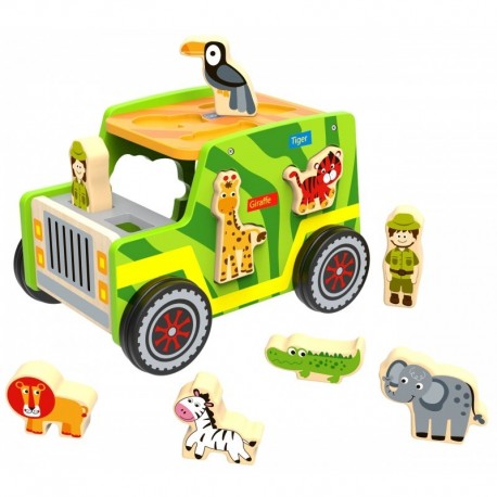 Tooky Toy Safari jeep fa puzzle