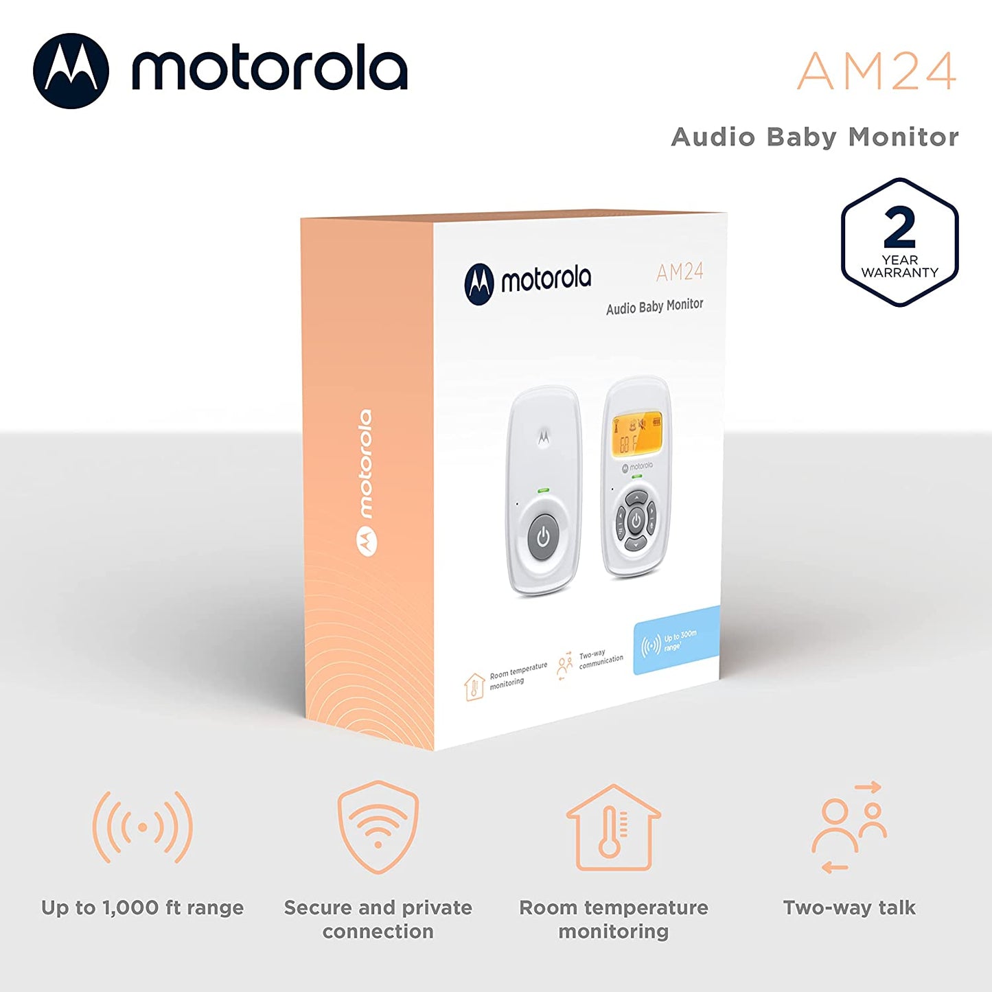 Motorola AM24 audió babaőrző - BBLOVE | Bababolt és webshop