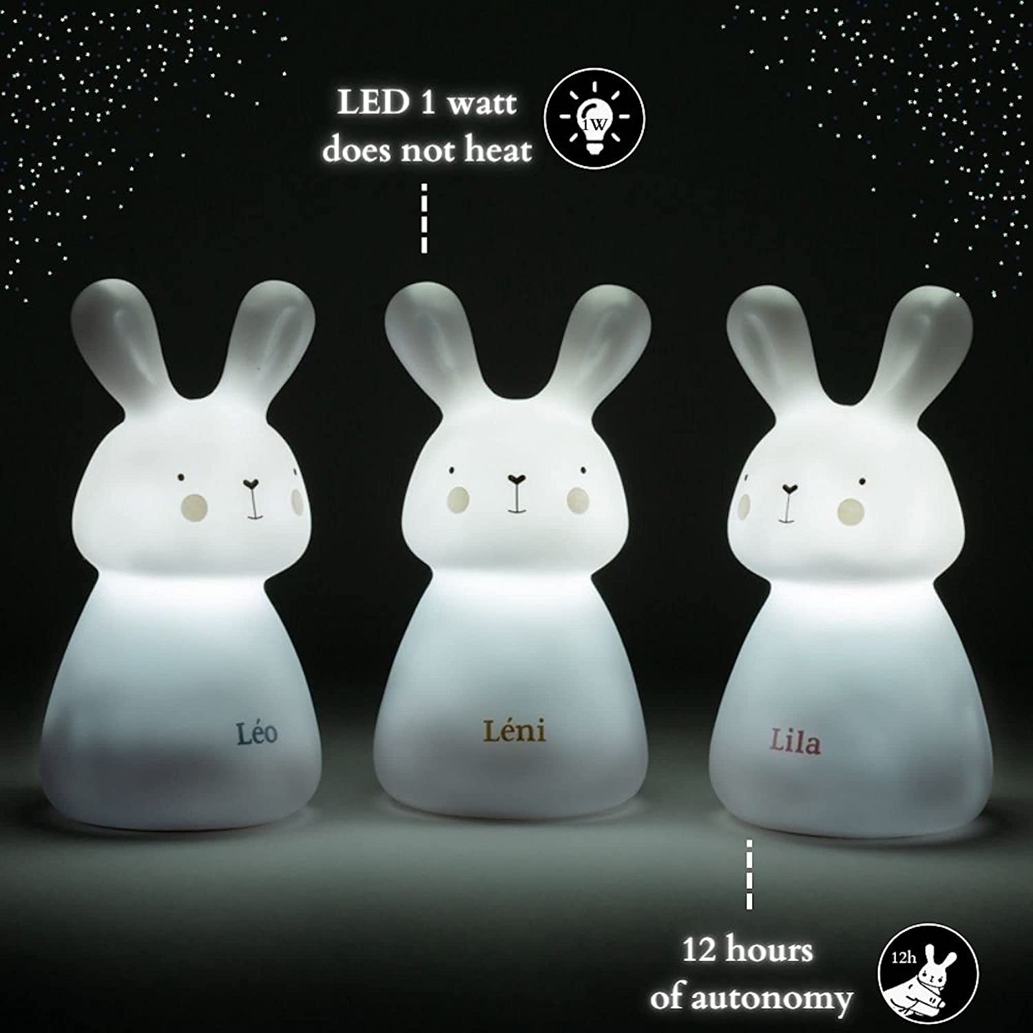 Olala Rabbit Trio éjszakai fény - BBLOVE | Bababolt és webshop